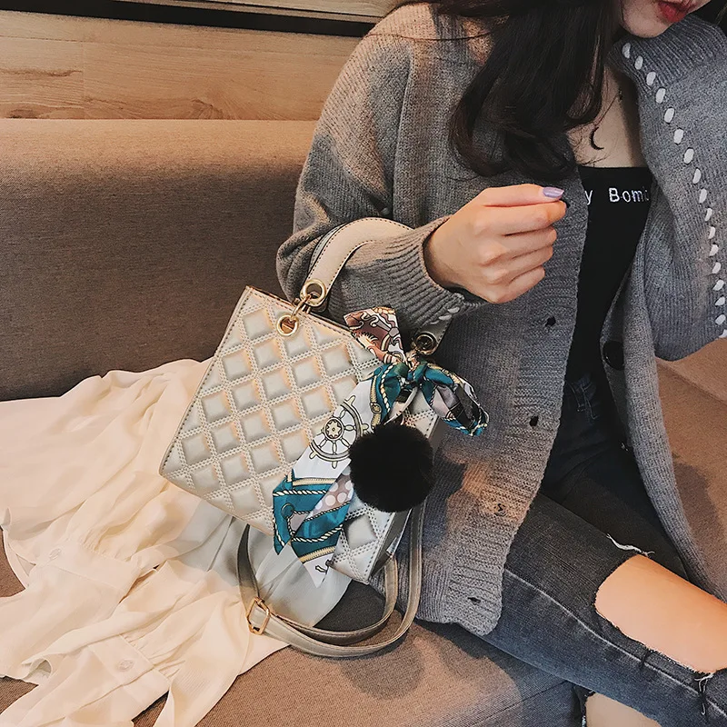 Женская сумка 2019 чистый цвет Новая Европейская и американская мода на плечо