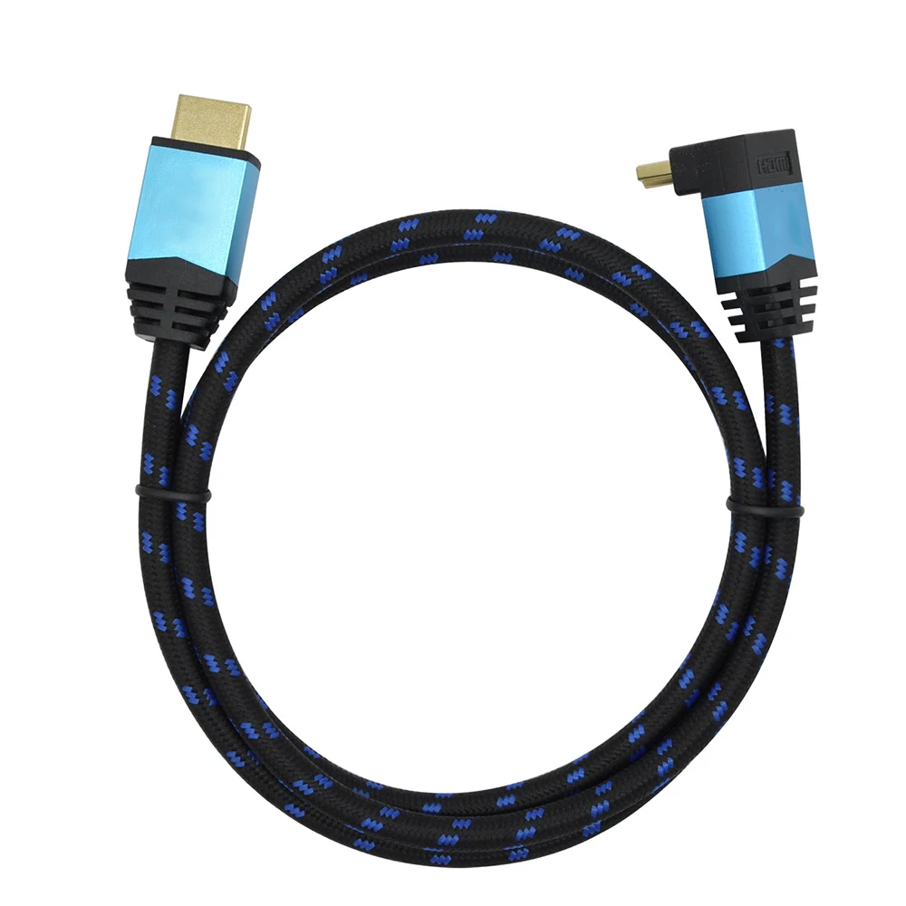 DREMAKE HDMI 90 градусов под прямым углом HDMI мужчин и женщин HDMI кабель аудио и видео Поддержка 3D 4K HDR 1 м 2 м для проектора XBox 360
