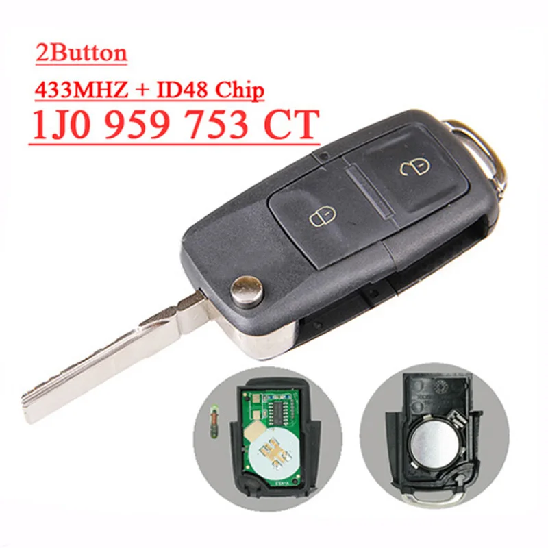 2 Buttons Remote Key For 2002-2005 Volkswagen Polo MK4 1J0959753CT | Автомобили и мотоциклы