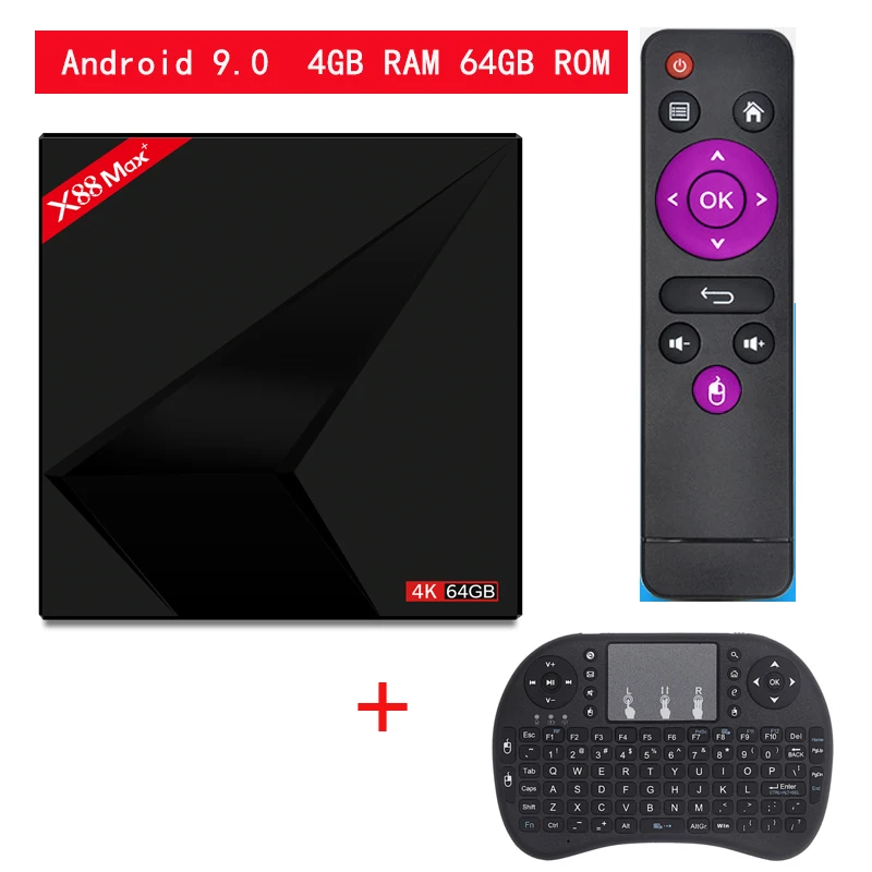 Новый Android 9 0 TV BOX X88 MAX + 4 Гб RAM 64 ROM RK3328 Penta-Core 2 4G/5G Dual Wifi X88MAX Smart 4K медиаплеер |