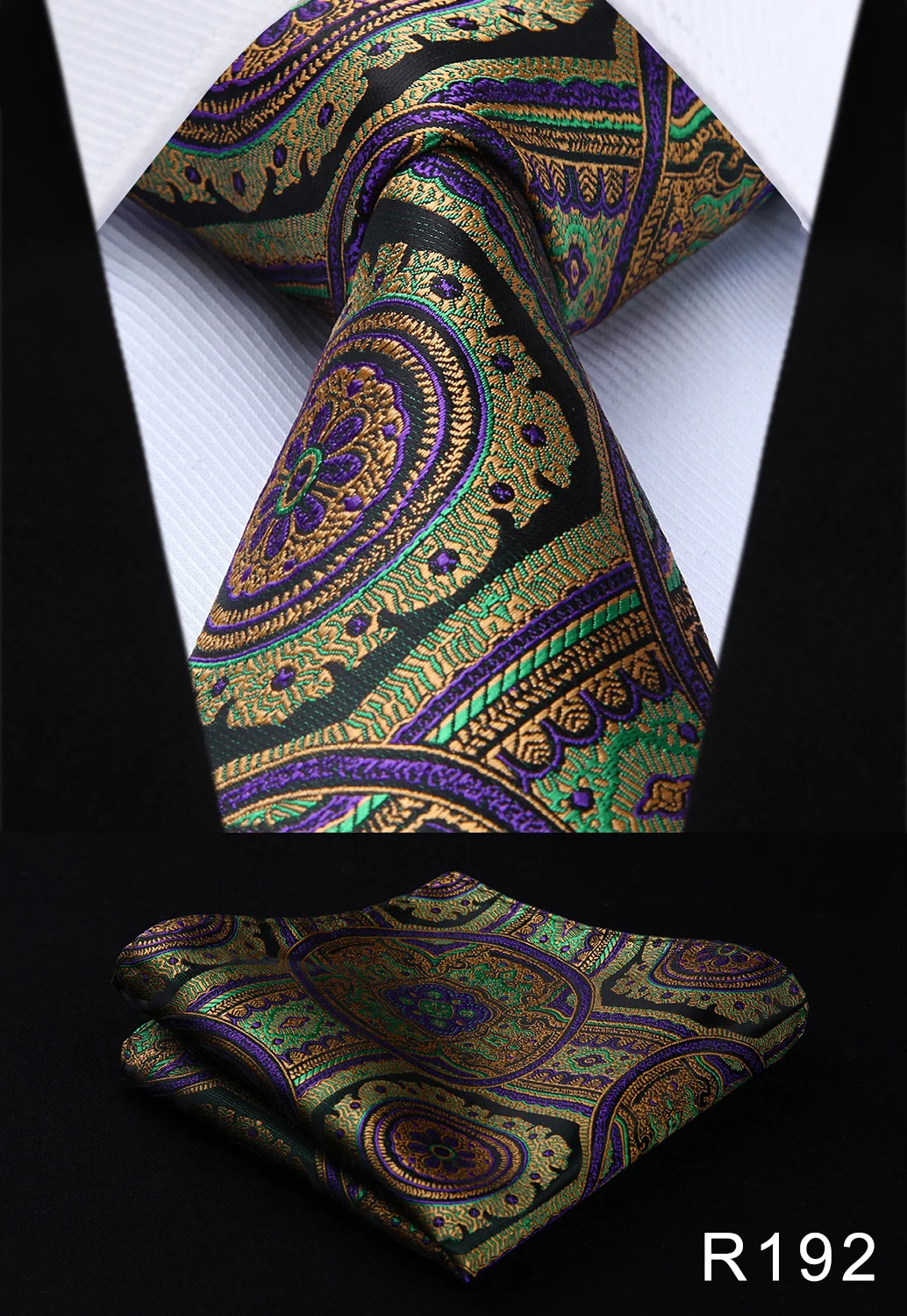Платок классический свадьбу Мужская Мода Пейсли 3.4 &quotшелк Тканые свадьба Для