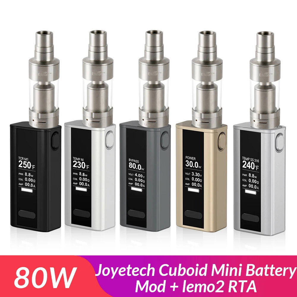 Оригинальный мод Joyetech Cuboid Mini + lemo2 RTA Kit 80 Вт встроенный вейп комплект электронной