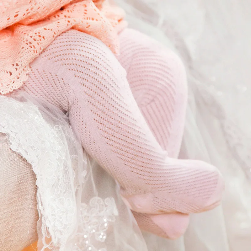 0-1 year pink Летние колготки для маленьких девочек хлопковые колготки для новорожденных девочек и мальчиков сетчатые чулки для малышей, Meisje колготки для малышей 0-12 месяцев - Цвет: 0-1 year pink