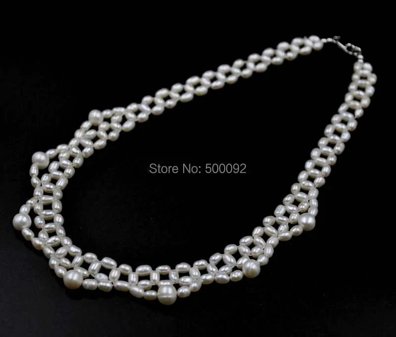 Ожерелье-чокер из натурального пресноводного жемчуга ручной работы | Украшения и