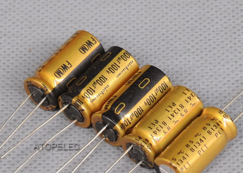 1 шт. Nichicon FW 100 мкФ/100V электролитические конденсаторы Hi Fi аудио|audio|audio electrolytic