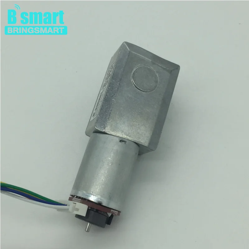 Bringsmart кодер червячный редуктор Мотор GY-370B 12 В DC мотор 24 в мини редуктор энкодер 6 об/мин высокий крутящий момент 90 об/мин микроэлектродвигатель