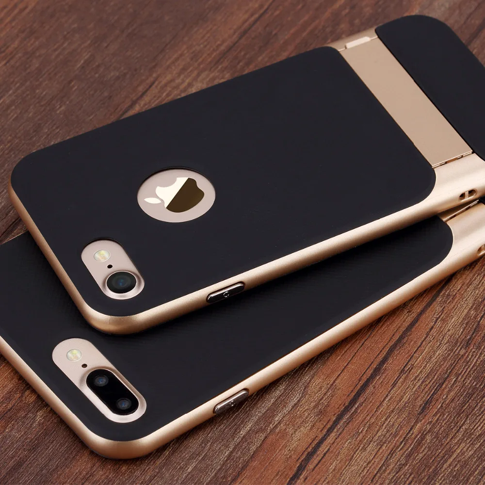 Для iPhone 7 Plus, чехол ROCK, роскошный, Royce, PC, рамка+ TPU, задний чехол, чехол для iPhone 6 Plus, капа, Fundas с подставкой, распродажа