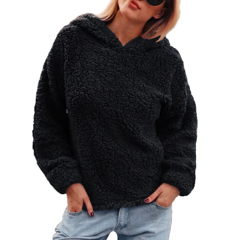 Женская толстовка с длинным рукавом LASPERAL Повседневная теплая капюшоном