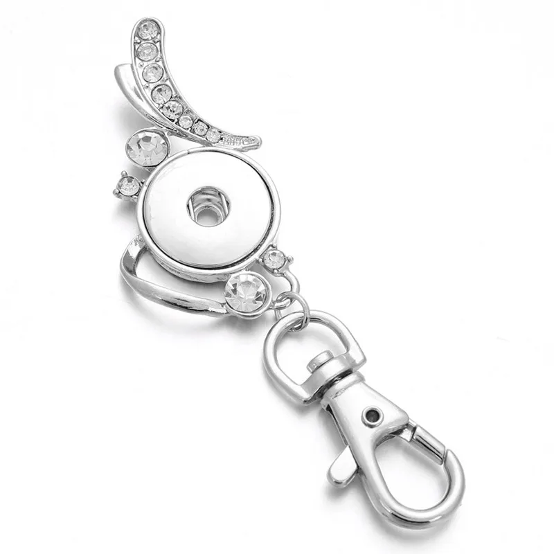 Новые ювелирные изделия 18 мм хрустальные брелоки-кнопки брелок Подвеска