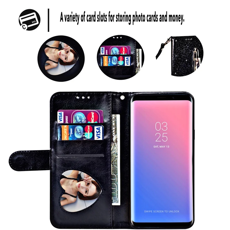 Роскошный кожаный силиконовый чехол-книжка для samsung Galaxy S9 S8 Plus S7 S6 Edge samsung Note 8 9 J4 J6 A5 A6 Plus