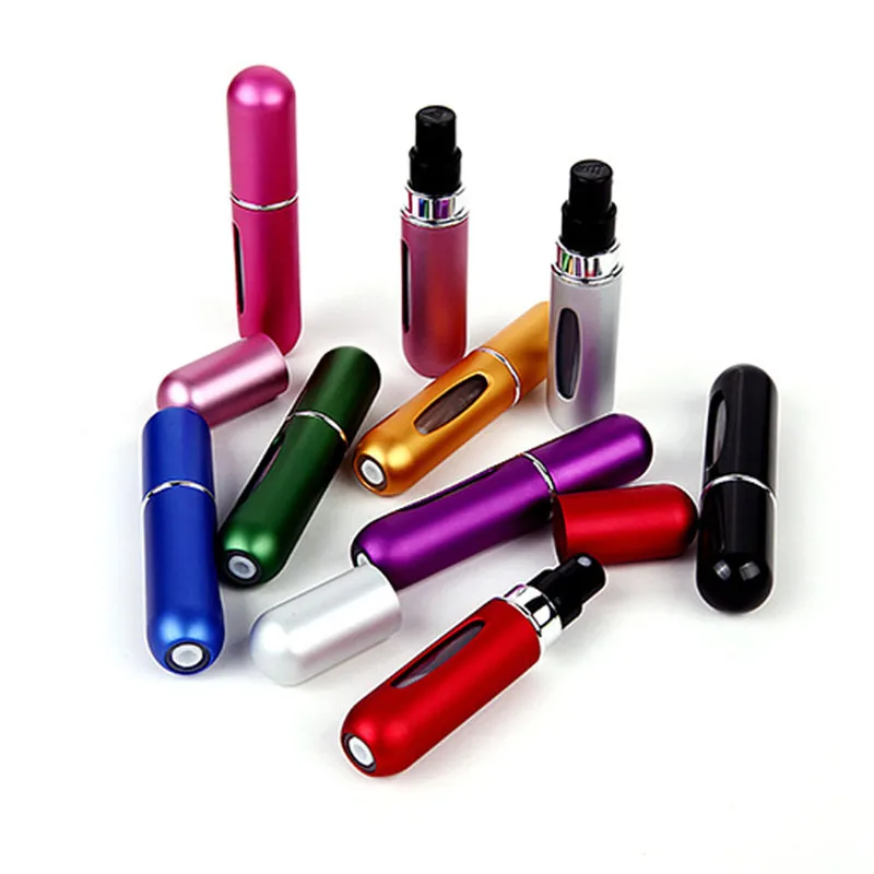 5ml Portable Mini Refillable Perfume Bottle With Spray Scent Pump Empty Cosmetic Containers Spray Atomizer Bottle For Travel New