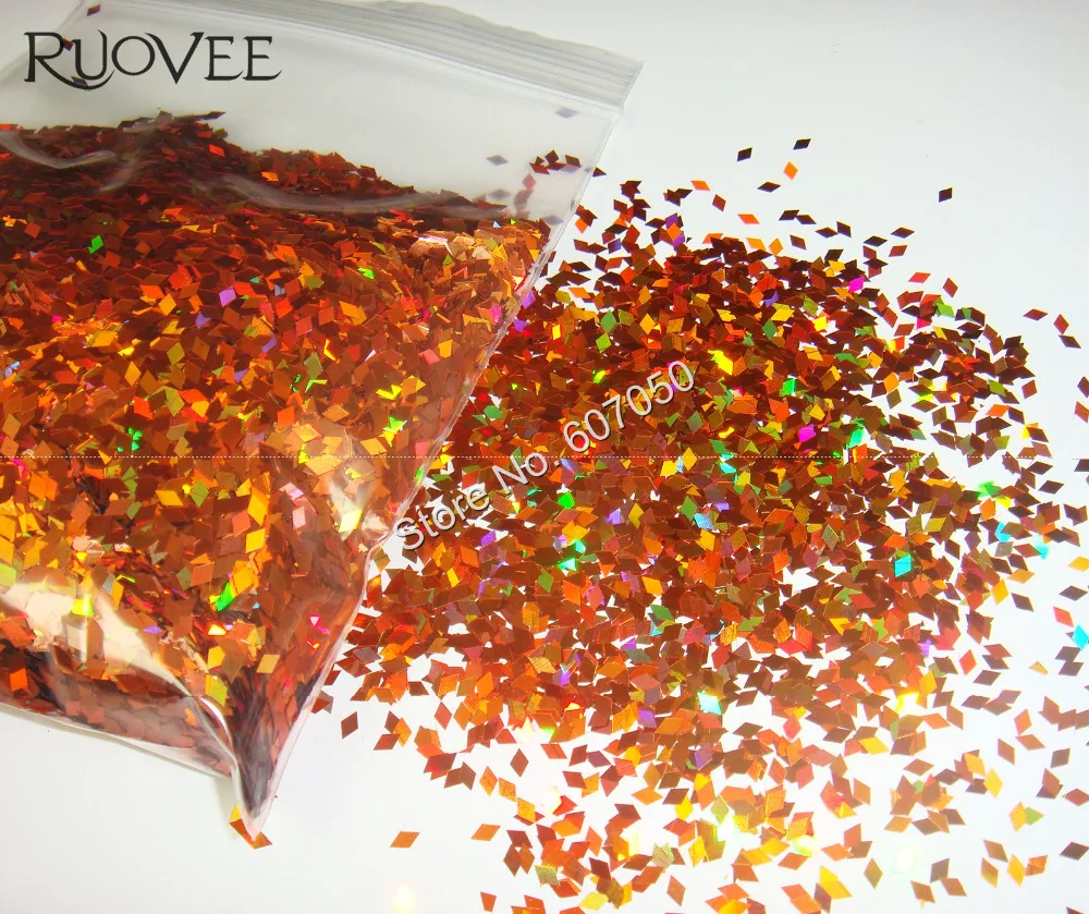 

Laser Holographic Copper Bronze Color 2MM Diamond rhombus Glitter Paillette Spangles Shape for DIY Nail Art Decoration