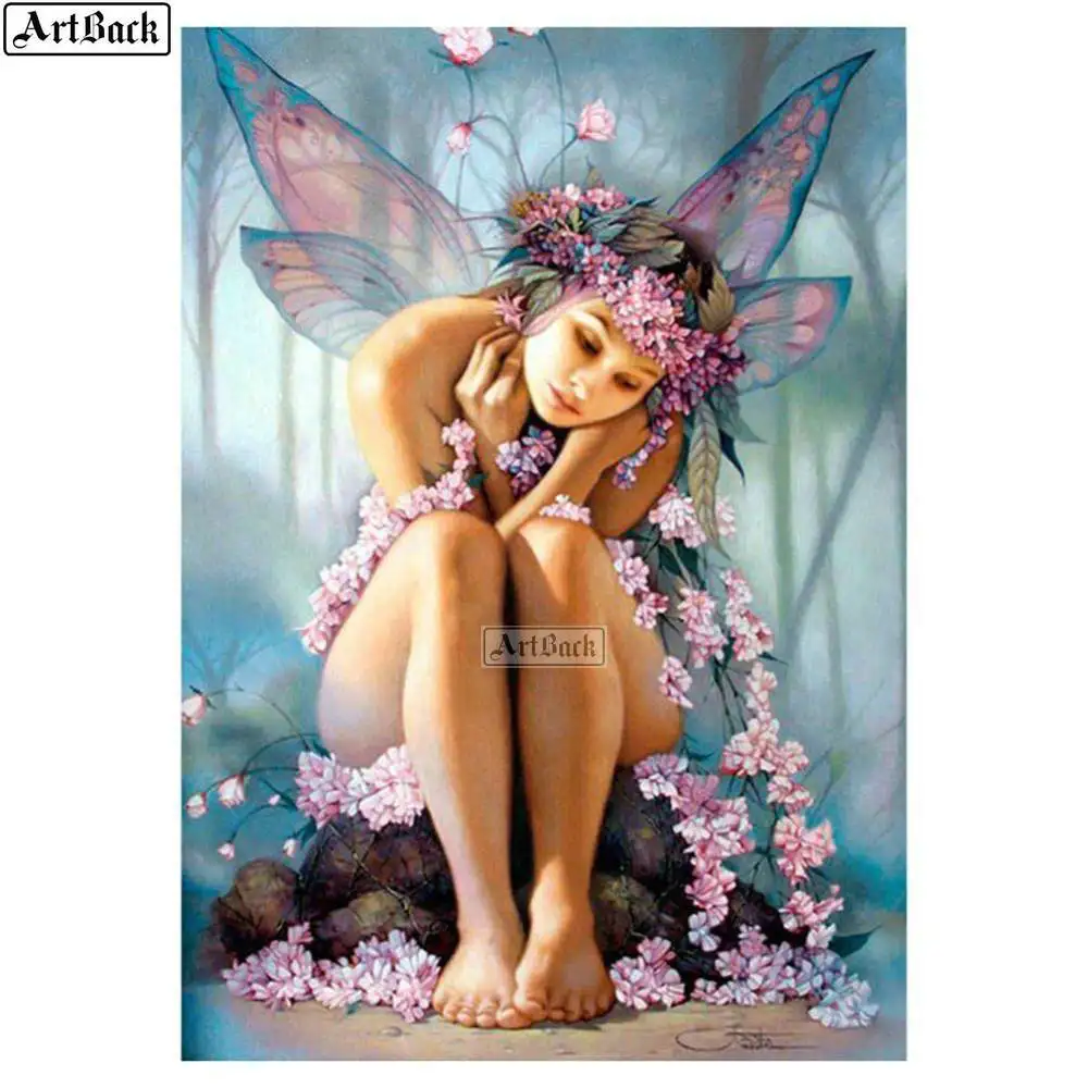 Алмазная 5d картина elf girl полноразмерная вышивка с квадратными и круглыми