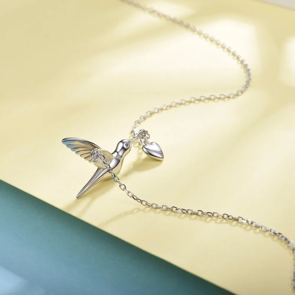 SILVERCUTE 925 стерлингового Серебряные ювелирные изделия parure bijoux femme Колибри/Trochilus Цепочки и ожерелья серьги для женщин SCPE6019B