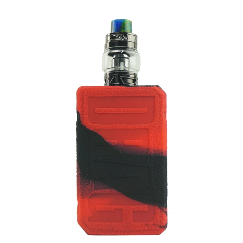 black red Чехол с текстурой для VooPoo Drag 2 177W TC Box Mod, защитный силиконовый чехол-накладка, подходит для VooPoo Drag 2 177 shield - Цвет: black red