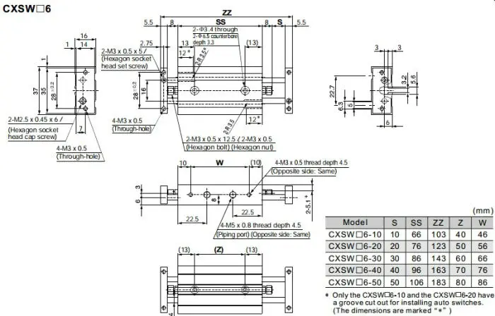 CXSM10-10 CXSM10-20 CXSM15-10 CXSM15-20 двойной ось цилиндр двойного стержень цилиндр SMC Тип CXSM серии