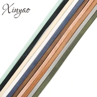 xinyao 5yardlot 5mm width 10 colors flat pu leather cord string rope for diy necklace bracelet jewelry making findings