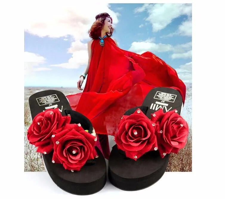 Женские тапочки HAHA Flower Новинка сезон лето высокое качество Милые Вьетнамки