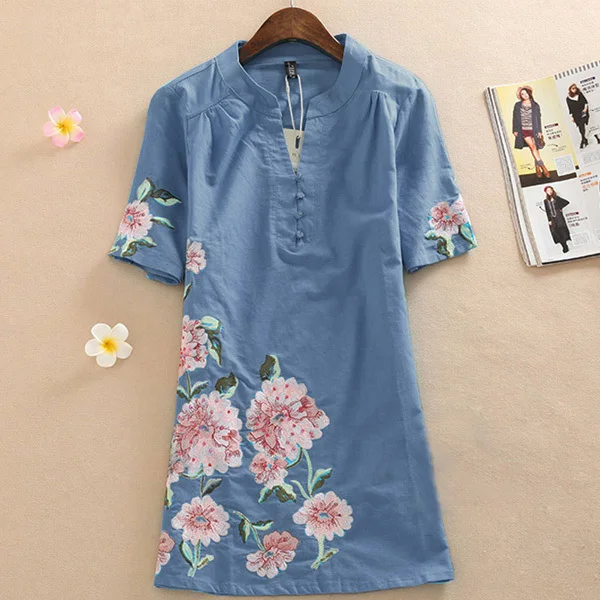 maxi Dress 2017 платья сарафан Мода Вышивки женская одежда Плюс размер летние женские
