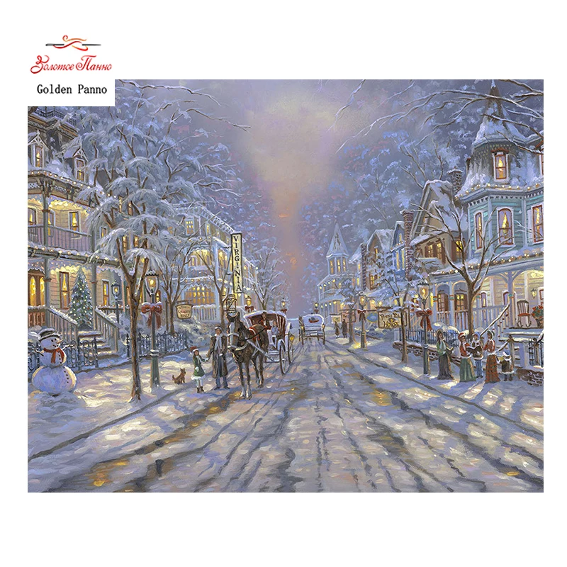 

Golden Panno,Needlework,DIY DMC 14CT Cross stitch Kit,Man and carriage Counted Pattern Embroidery Cross-stitch Painting 0403