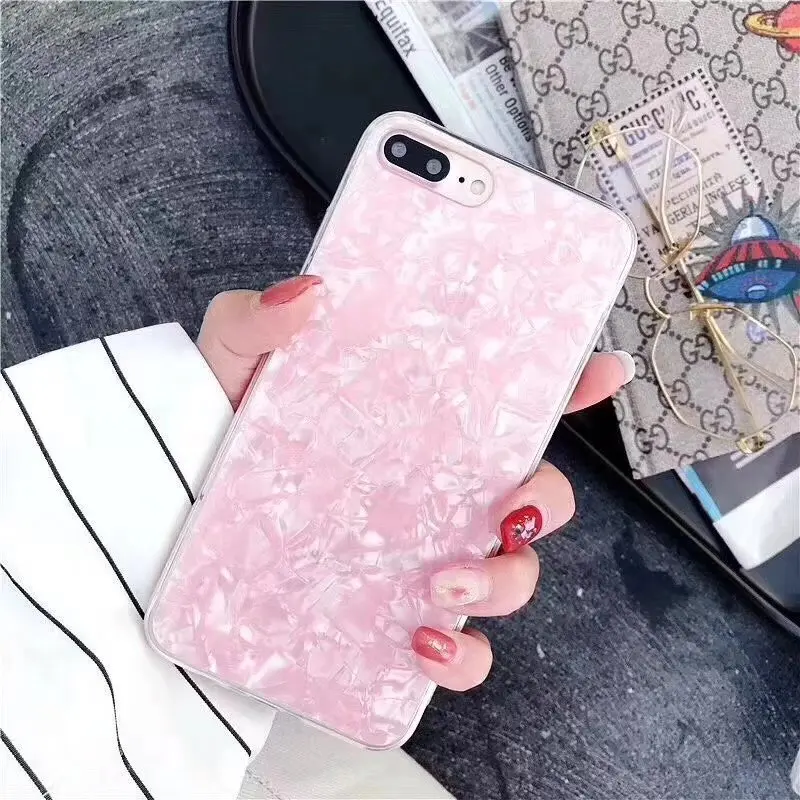 Блестящий чехол для телефона iPhone 7 Чехол Plus Dream Shell с узором X 6 s 8 plus 5S se 5 Мягкий