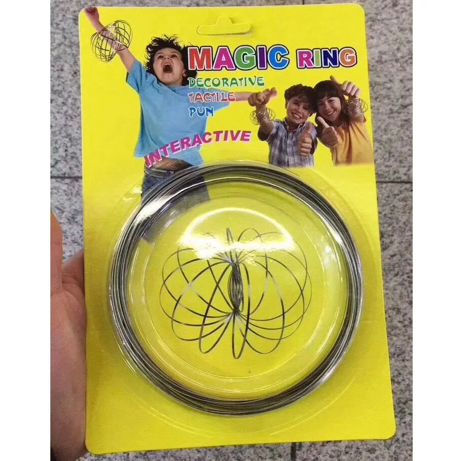 Игрушка Flow Rings кольца из нержавеющей стали игрушки оригинальная кинетическая пружинная игрушка Мульти Сенсорная Интерактивная 3D образное кольцо потока(5 дюймов