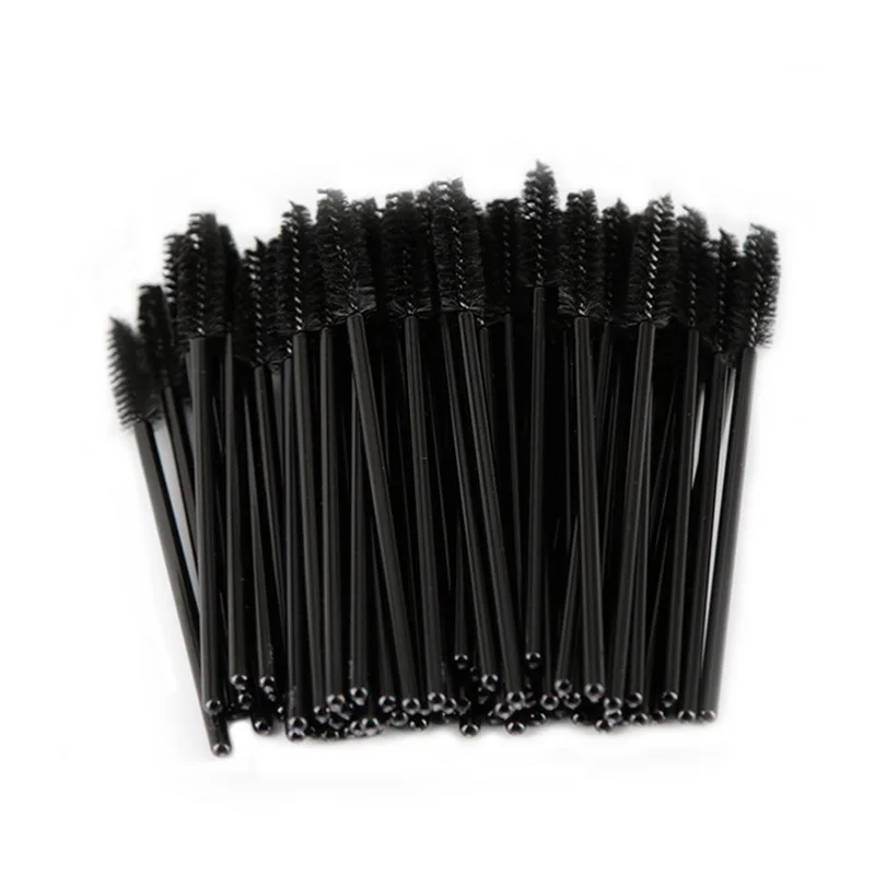 10pcs black 1/10 шт кисти для макияжа Прививка ресниц Кисть для ресниц роликовая головка черная одноразовая тушь для ресниц косметические кисти для макияжа Maquillaje - Handle Color: 10pcs black