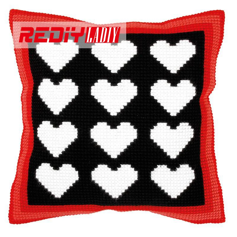 REDIY LADIY Cross подушка для игл Обложка Домашняя Декоративная Подушка Чехол модные массивные наборы крестиков Красная любовь диван подушка подушки