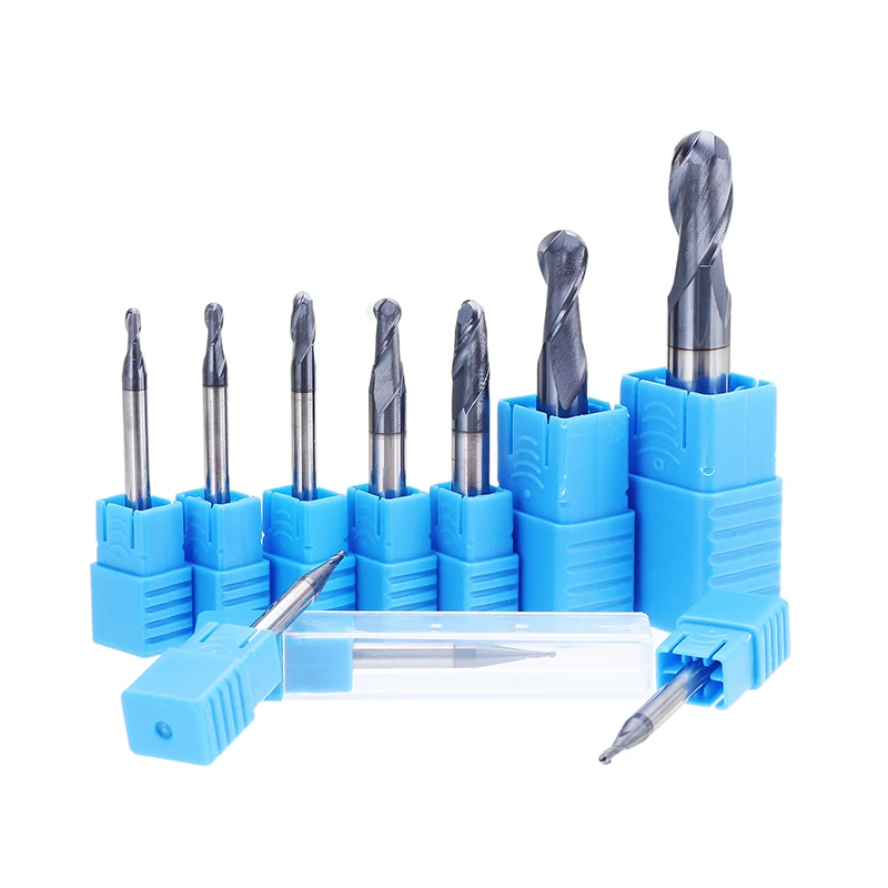 DANIU R0.5-R5mm шаровой нос карбида вольфрама Концевая фреза HRC55 TiAlN покрытие концевой