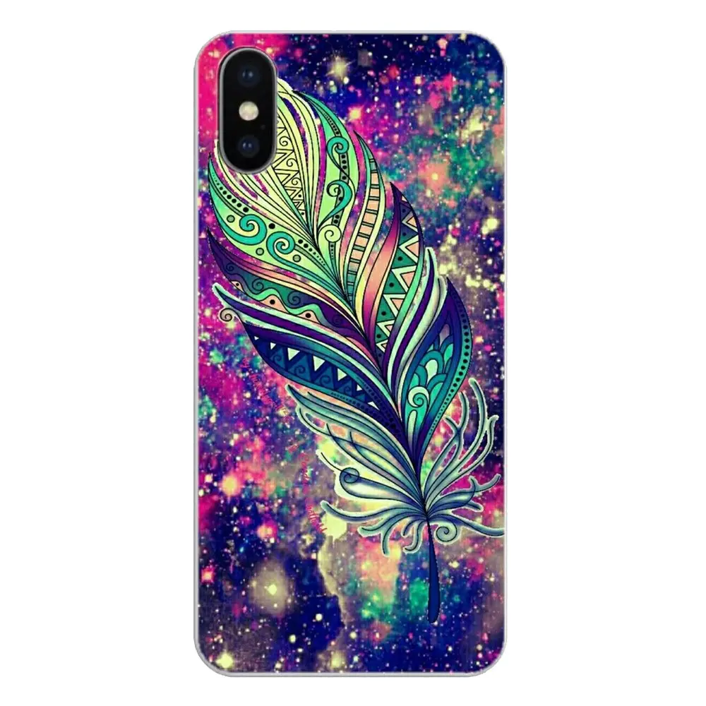 TPU Silicone Case For Xiaomi Redmi 4X S2 3S Note 3 4 5 6 6A Por Pocophone F1 Mi Dream catcher feather stars Christmas colorful |