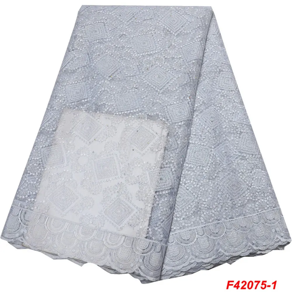 cheap african lace fabric 2019 high quality Square Mesh french embroidery net for wedding dress N2075 | Дом и сад
