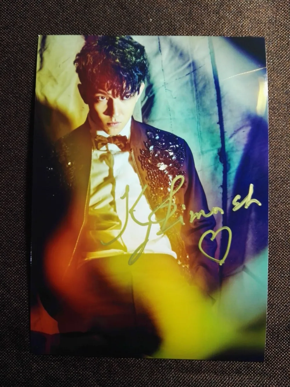 Подписанный Dimash Kudaibergen фото с автографом певица 5*7 112018