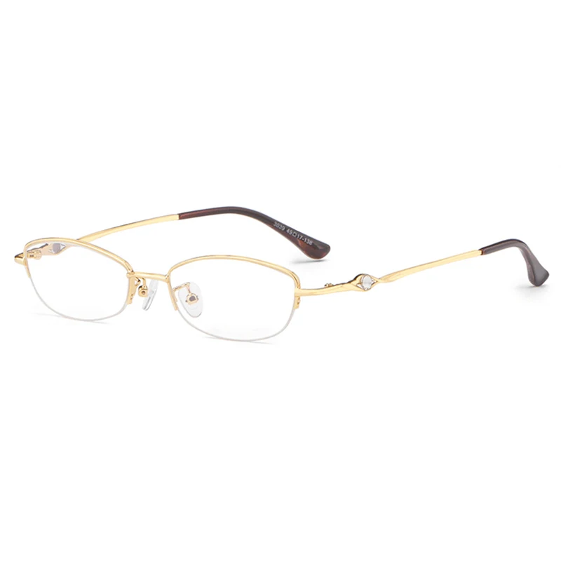 Стразы, очки для чтения, Для женщин Gafas de Lectura оправы очков модные очки+ 50+, защита от ультрафиолета, 75 100 125 150 175 200 250 300 350 400 - Цвет оправы: Золотой