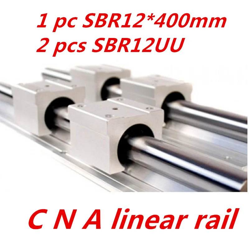 12 мм линейный рельс SBR12 L 400 опорные рельсы 1 шт. + 2 SBR12UU блоки для ЧПУ вал рельсы|cnc