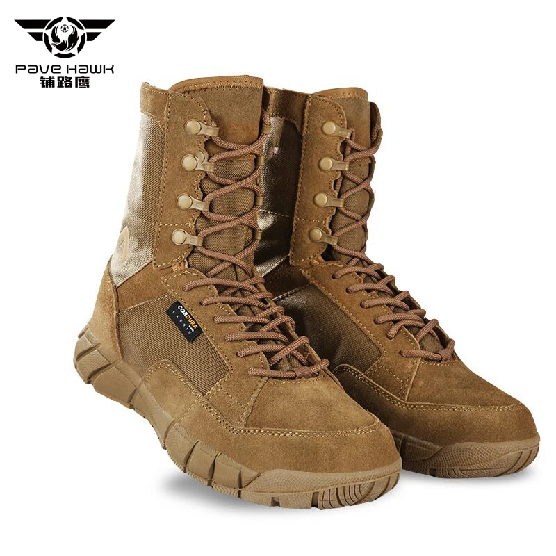 

PAVEHAWK Lightweight Leather Hiking Shoes Outdoor Sports Trekking Work Safety Army Military Tactical Boots Men Sneakers Women