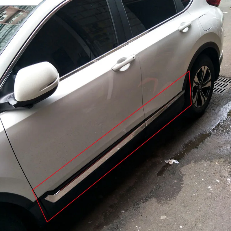 Для HONDA CRV корпус боковой двери автомобиля из нержавеющей стали и передняя противотуманная фара рельефная Накладка для отделки украшения CR-V