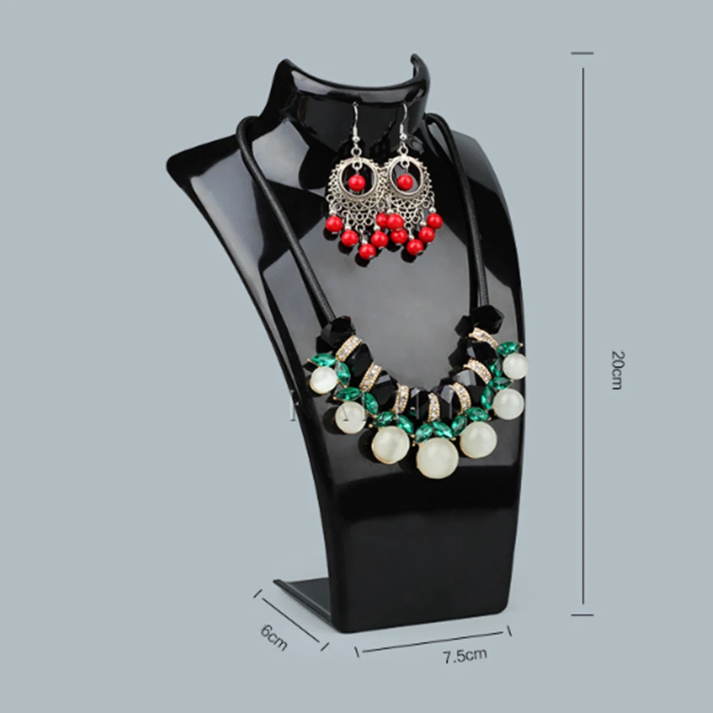 Простой 3 цвета акриловые манекен Цепочки и ожерелья Jewelry Подвеска Дисплей Бюст