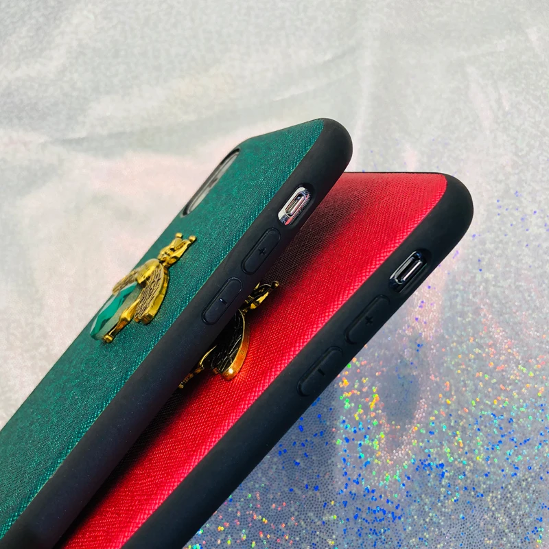 Роскошные Стразы пчелы чехол для iPhone X XR XS Max со стразами в виде геометрических
