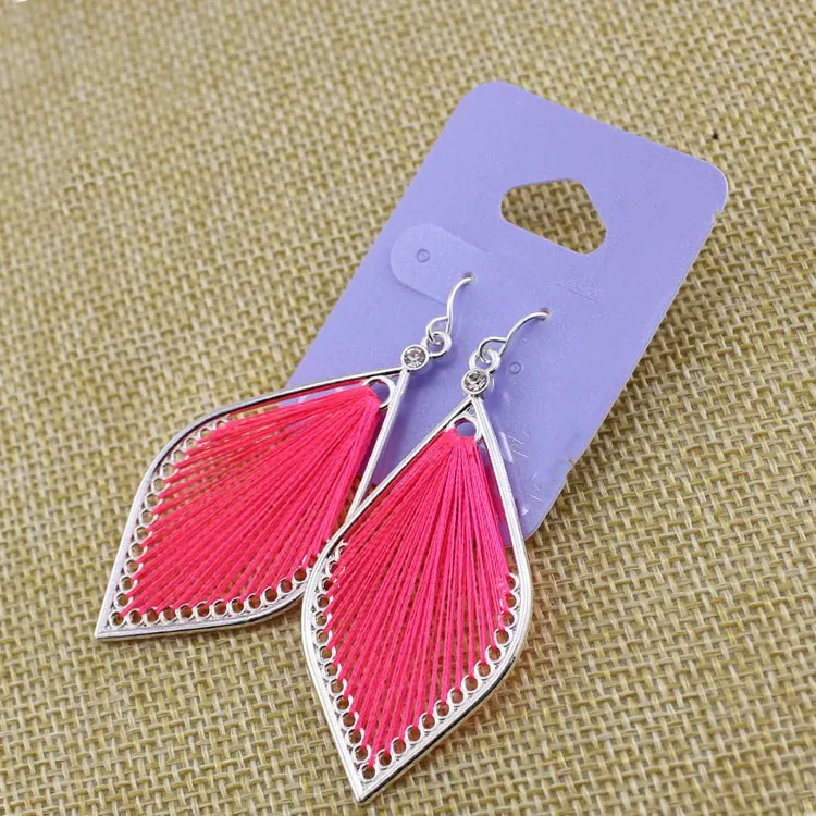 Женские Висячие серьги ручной работы овальные этнические стильные высокого