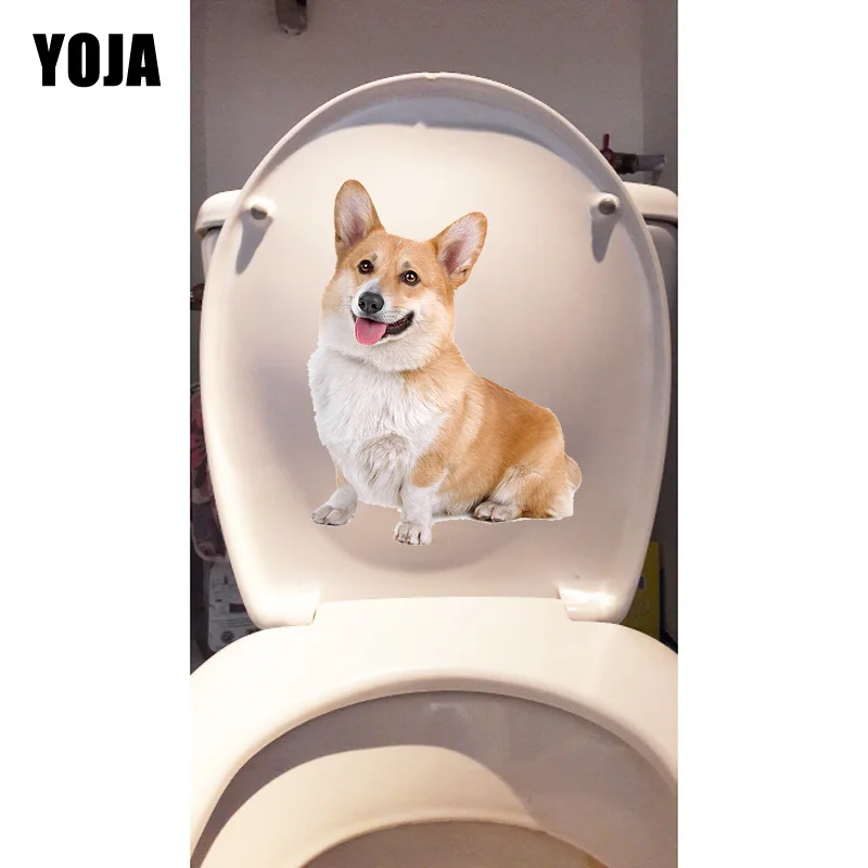 

YOJA 15,5*20,4 см, наклейка на унитаз для домашней собаки