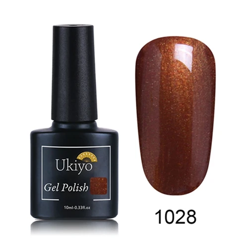 1028 Ukiyo 10 мл чистый цветной Гель-лак для ногтей замачиваемый великолепный УФ светодиодный гель-лаки Vernis Полупостоянный дизайн ногтей Гель-лак - Цвет: 1028