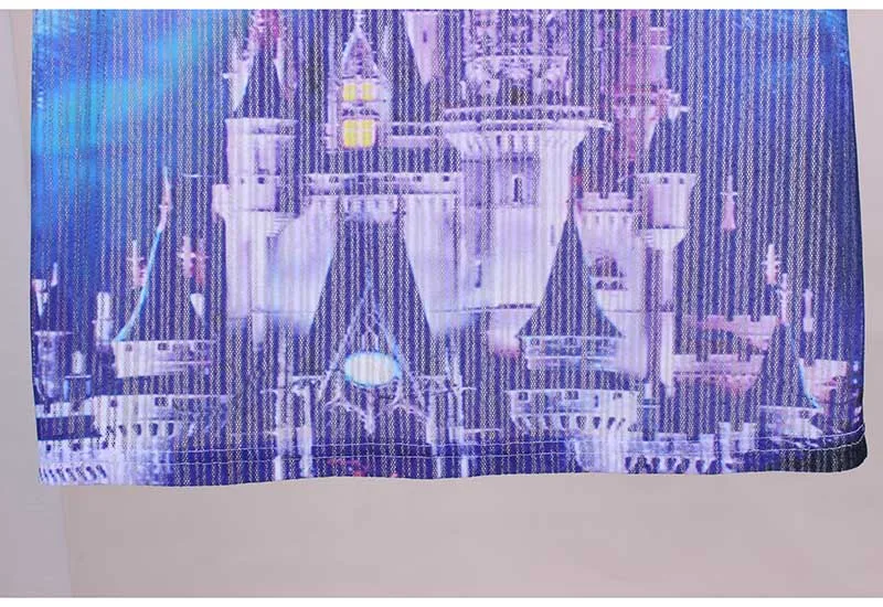 3D волшебный замок с принтом женские летние футболки коротким рукавом прозрачная