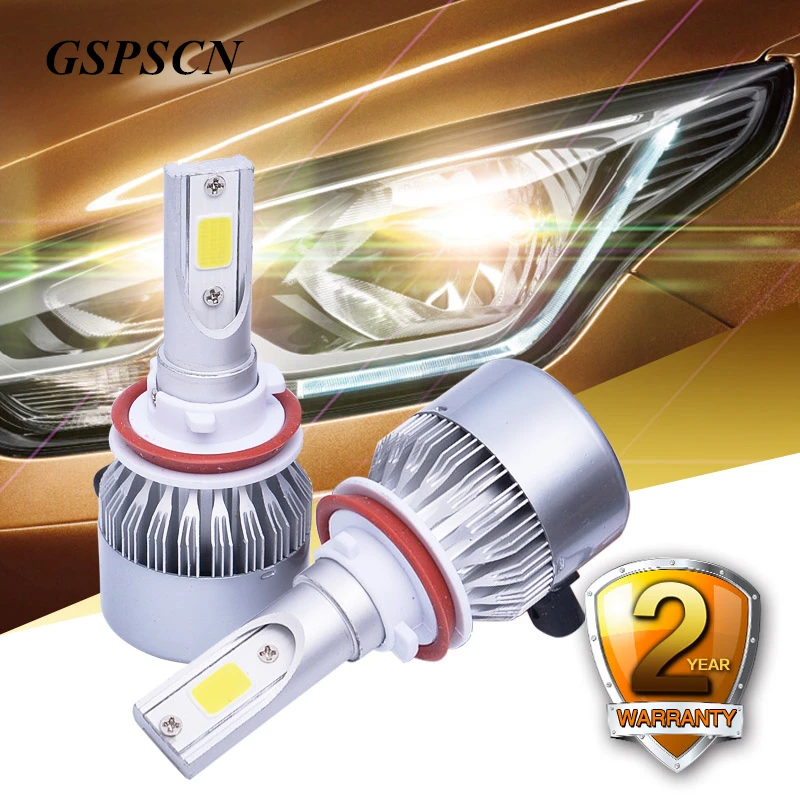 Автомобильные светодиодные лампы H1 H4 H7 9005 9006 9012 HIR2 H8 H11 6500K 2 шт.|bulb h1|headlight bulb9012 hir2 |