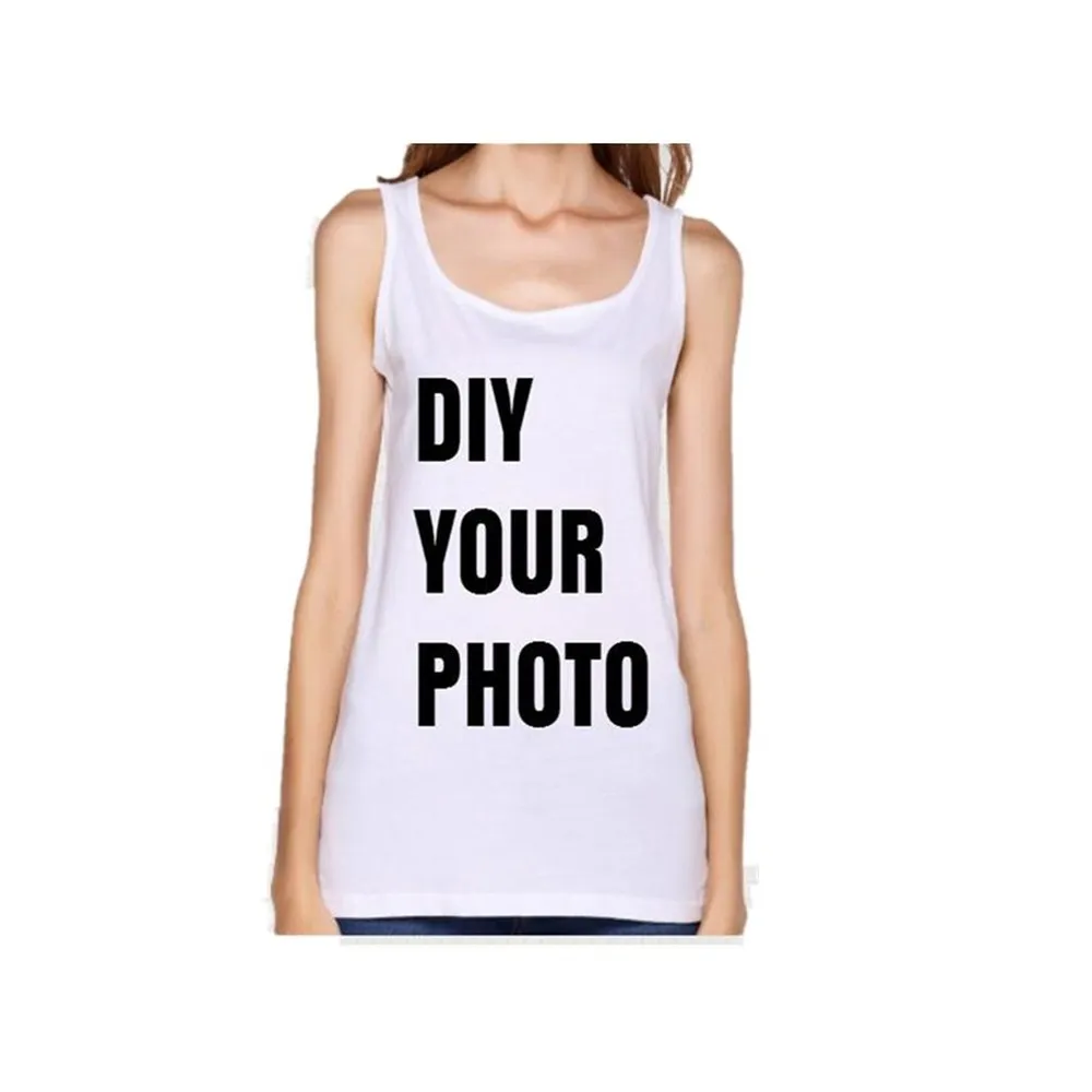 

Custom LOGO TEXT PHOTO Women Vest Top Sleeveless Blouse Casual Tank Tops