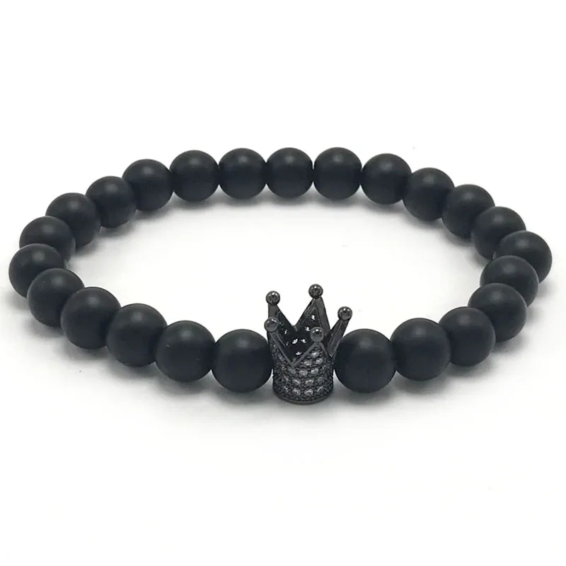 10 шт./лот Оптовая Продажа Модные женские ювелирные изделия CZ 8 мм матовый оникс с