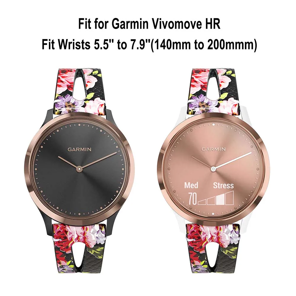 Для женщин натуральная кожа ремешок для наручных часов Garmin Vivomove HR 3 3S/Vivoactive