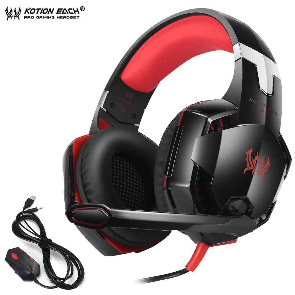 Игровая гарнитура KOTION EACH GS600 Pro для ПК проводные стереонаушники с микрофоном XBOX 360