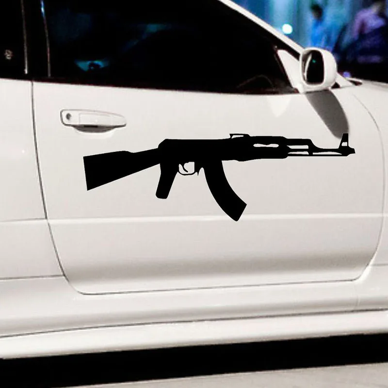 Длина: 70 см Ak-47 Калашников Классическая наклейка для автомобиля сбоку, окна грузовика, авто внедорожник дверь каяк виниловая наклейка 8 цветов