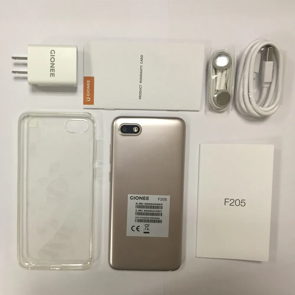 Gionee F205 5 45 дюймов Dual Sim MT6739 2 ГБ оперативной памяти 16 ROM полный экран Face Unlock 2670 мАч