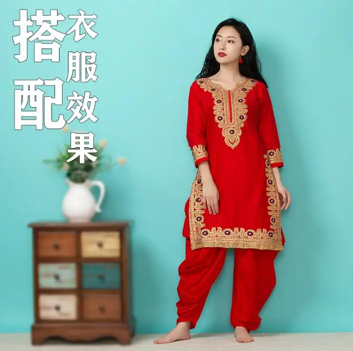 Женские хлопковые брюки 8 цветов традиционный этнический стиль свободный низ для